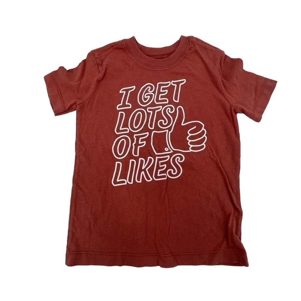 Carter's Kids Red "I Get Lots Of Likes" Emoji Short Sleeve T-Shirt Size 18 Mths